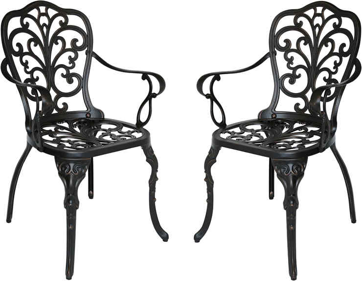 Christopher Knight Home 305324 Buddy Outdoor Cast Aluminum Dining Chair -1
