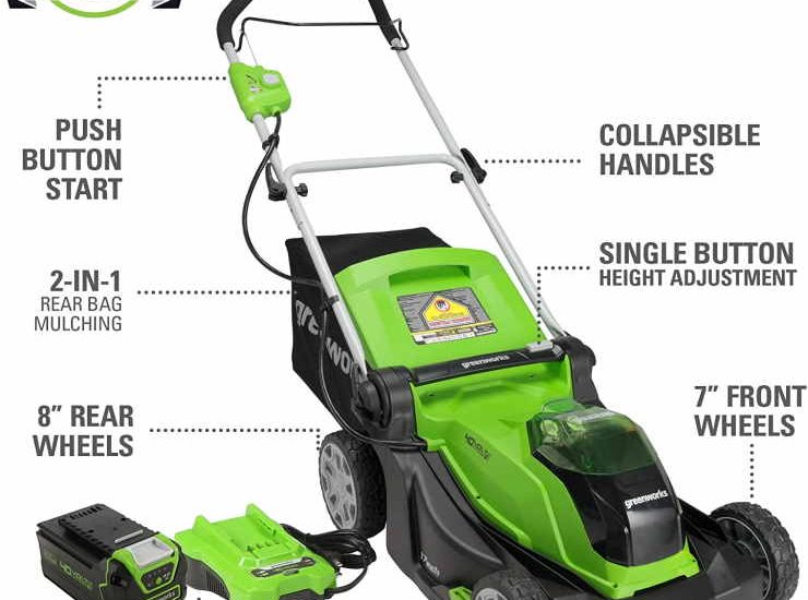 Greenworks 40V 17 inch Cordless Lawn Mower 2