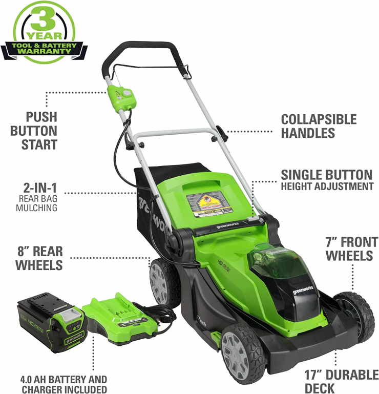 Greenworks 40V 17-inch Cordless Lawn Mower Review