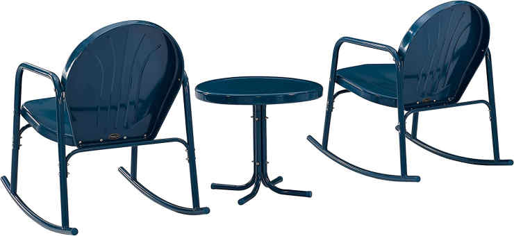 Griffith 3-Piece Retro Metal Outdoor Seating Set (2)