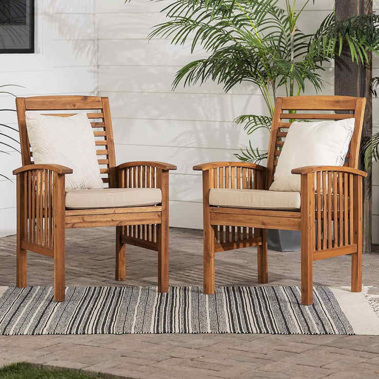 Solid Acacia wood Balcony Folding Arm Chair