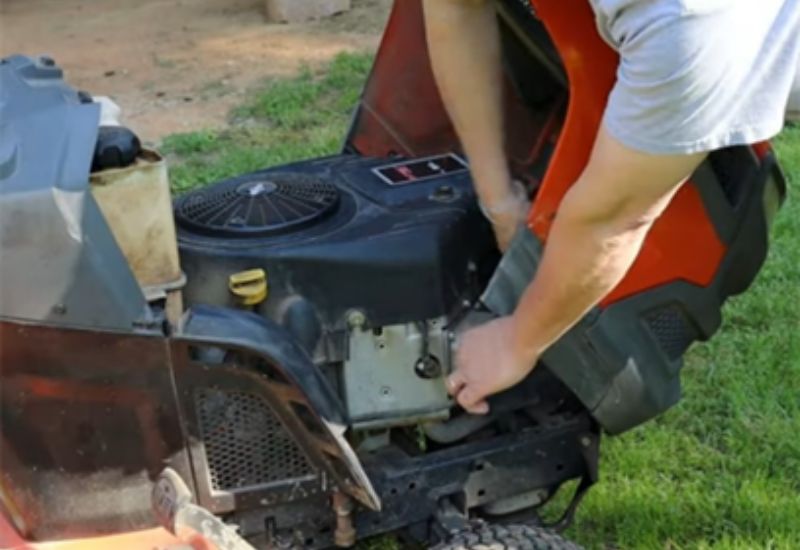 Take the mower Hood off and inspect further 2