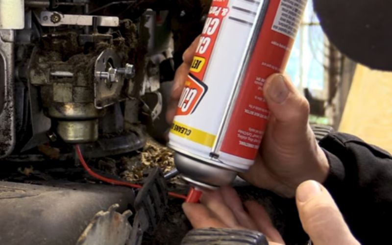 Turn off the Fuel Valve & Clean with a Carb cleaner 2