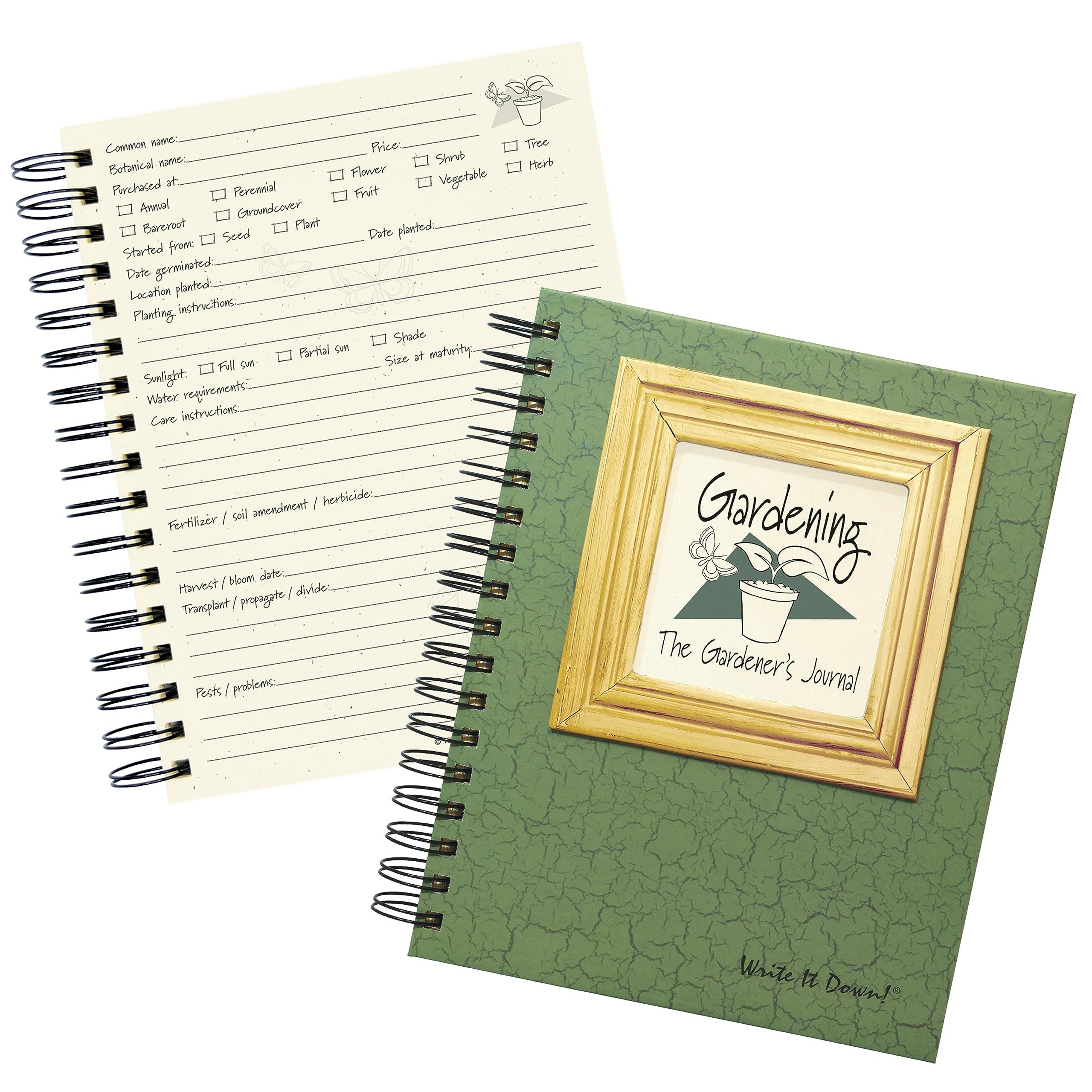 WGIS We Got It Shop Garden Planner Journal and Log Book With Guided Prompts By Journals Unlimited With Ink Pen - Stylus