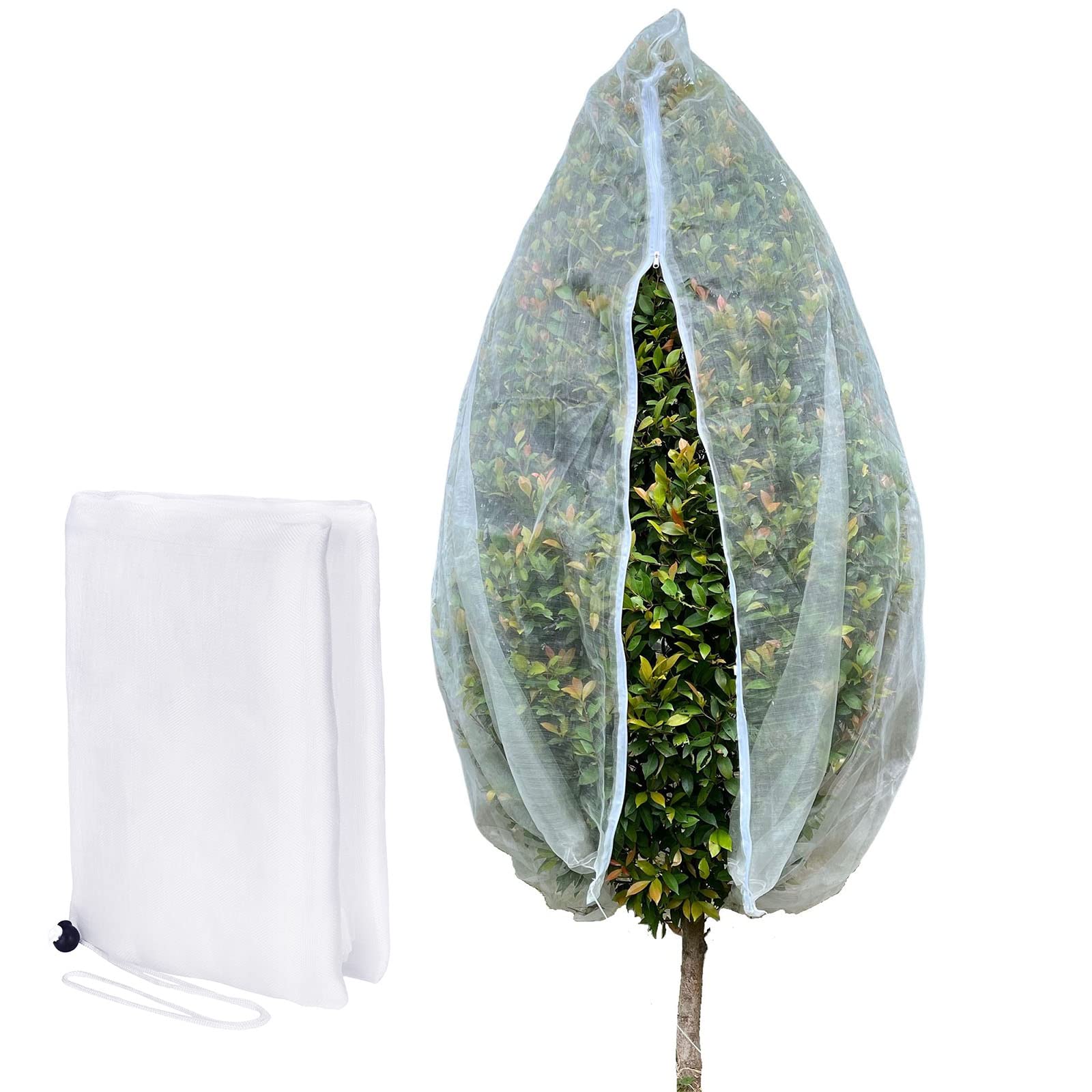 Homoda Fruit Tree Netting Cover with Zipper and Drawstring