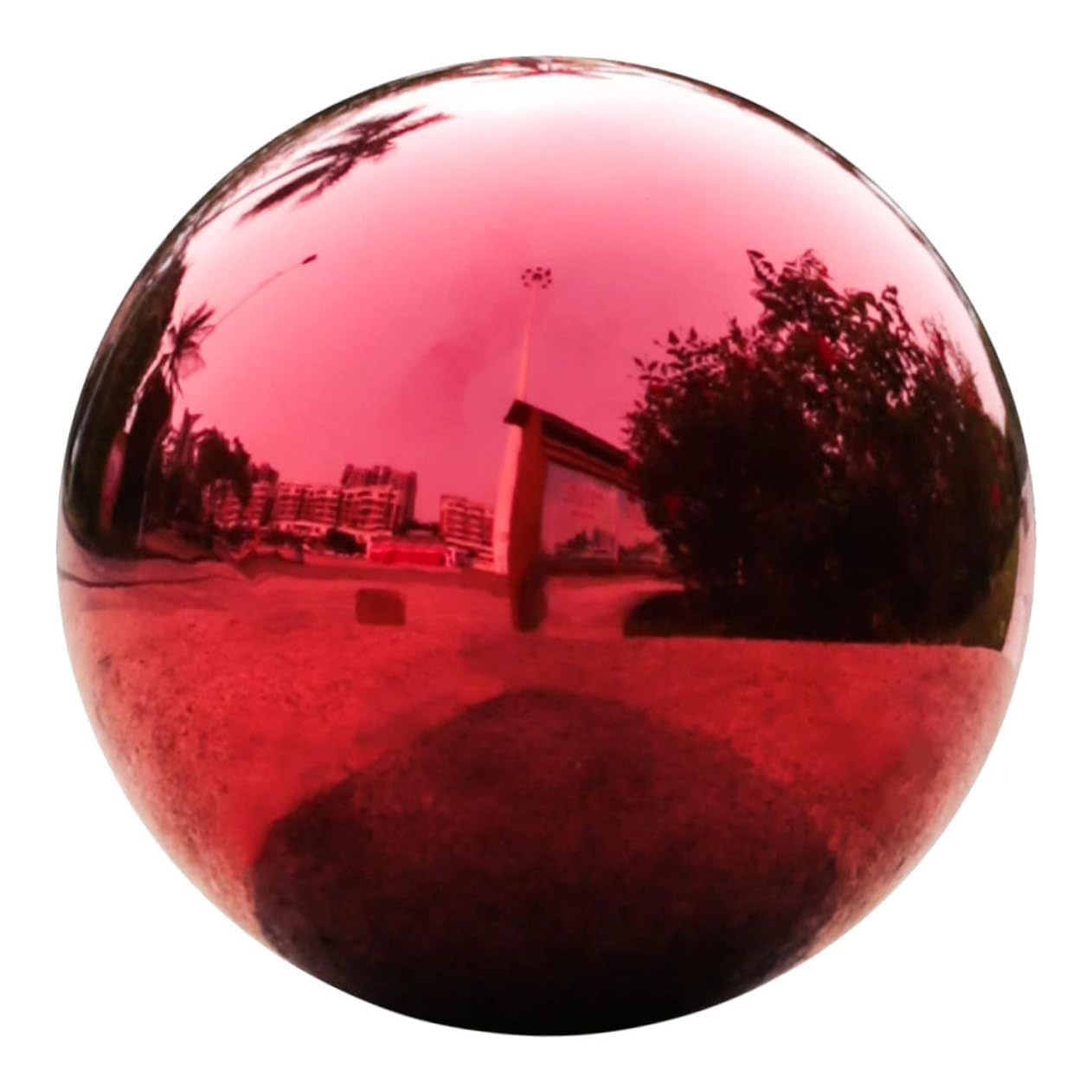 OFFSCH Garden Reflective Ball Red Decorations Outside House Decor Outdoor Decorations Mirror Polished Ball Colored Gazing Ball Garden Hollow Ball Mirror Gazing Ball Garden Reflection Ball Red 13.5x13.5cm
