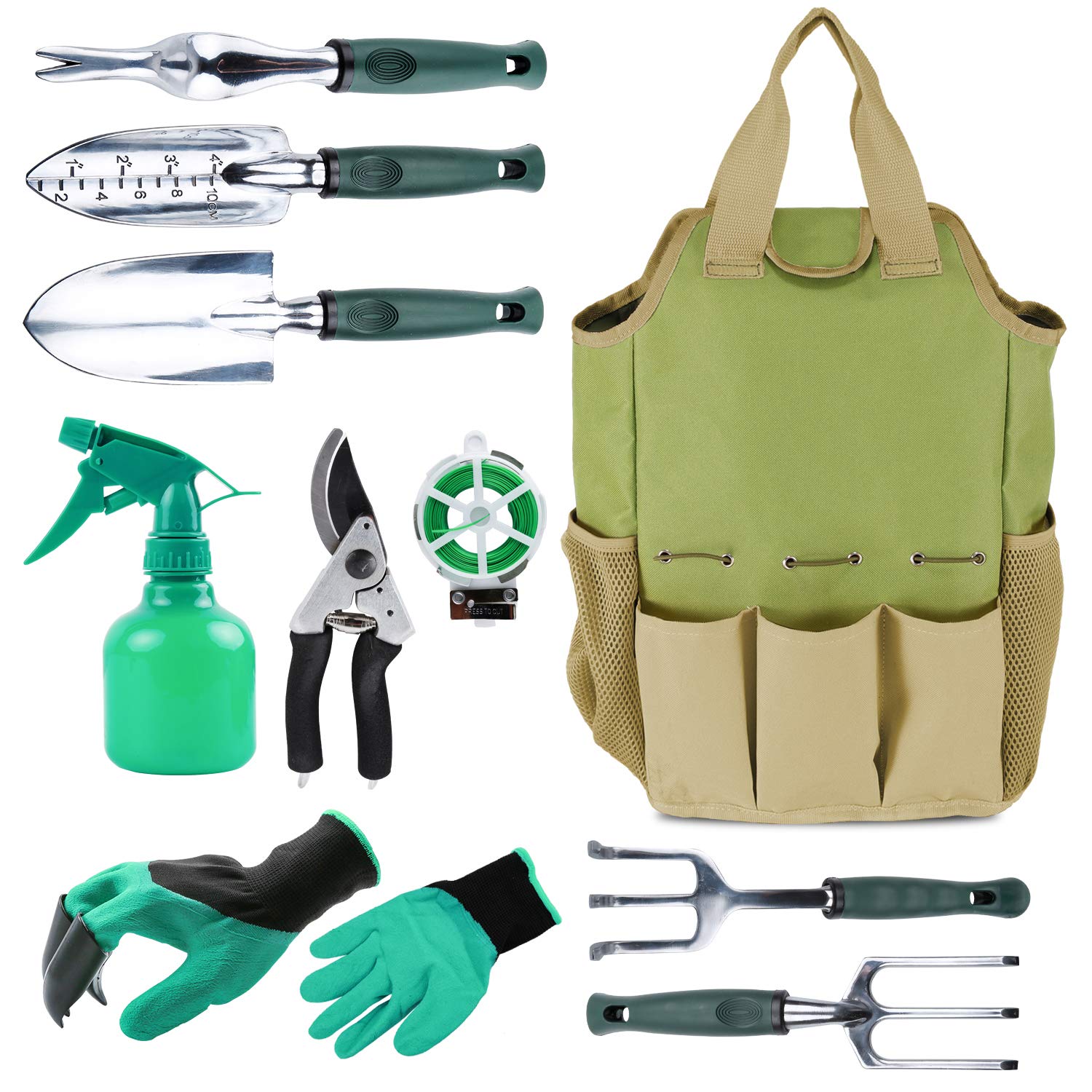 INNO STAGE Gardening Tools Set and Organizer Tote Bag