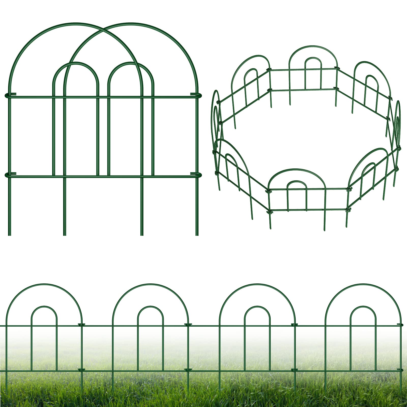 AMAGABELI GARDEN & HOME 35 Panels Decorative Garden Fence