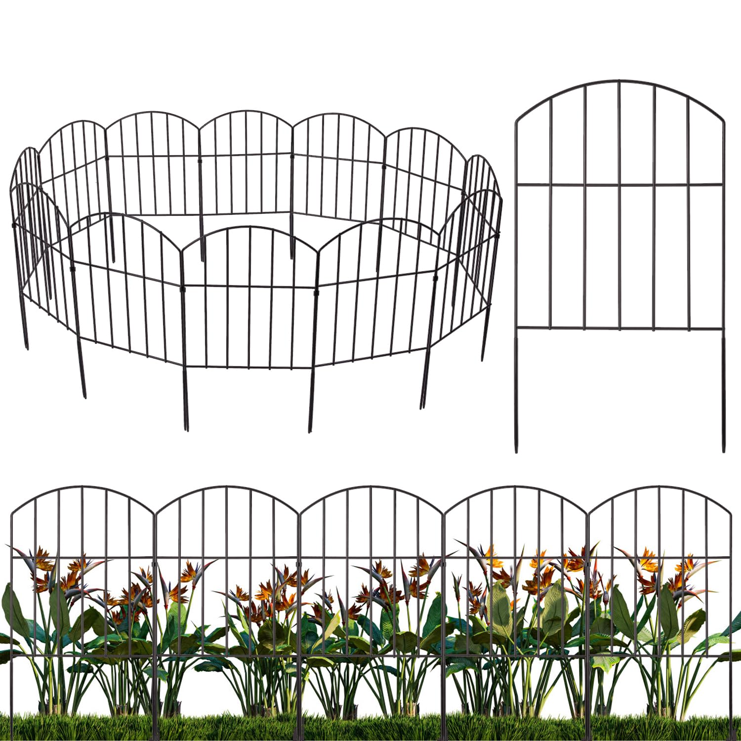 12 Pack Decorative Garden Fence by GUATTINE