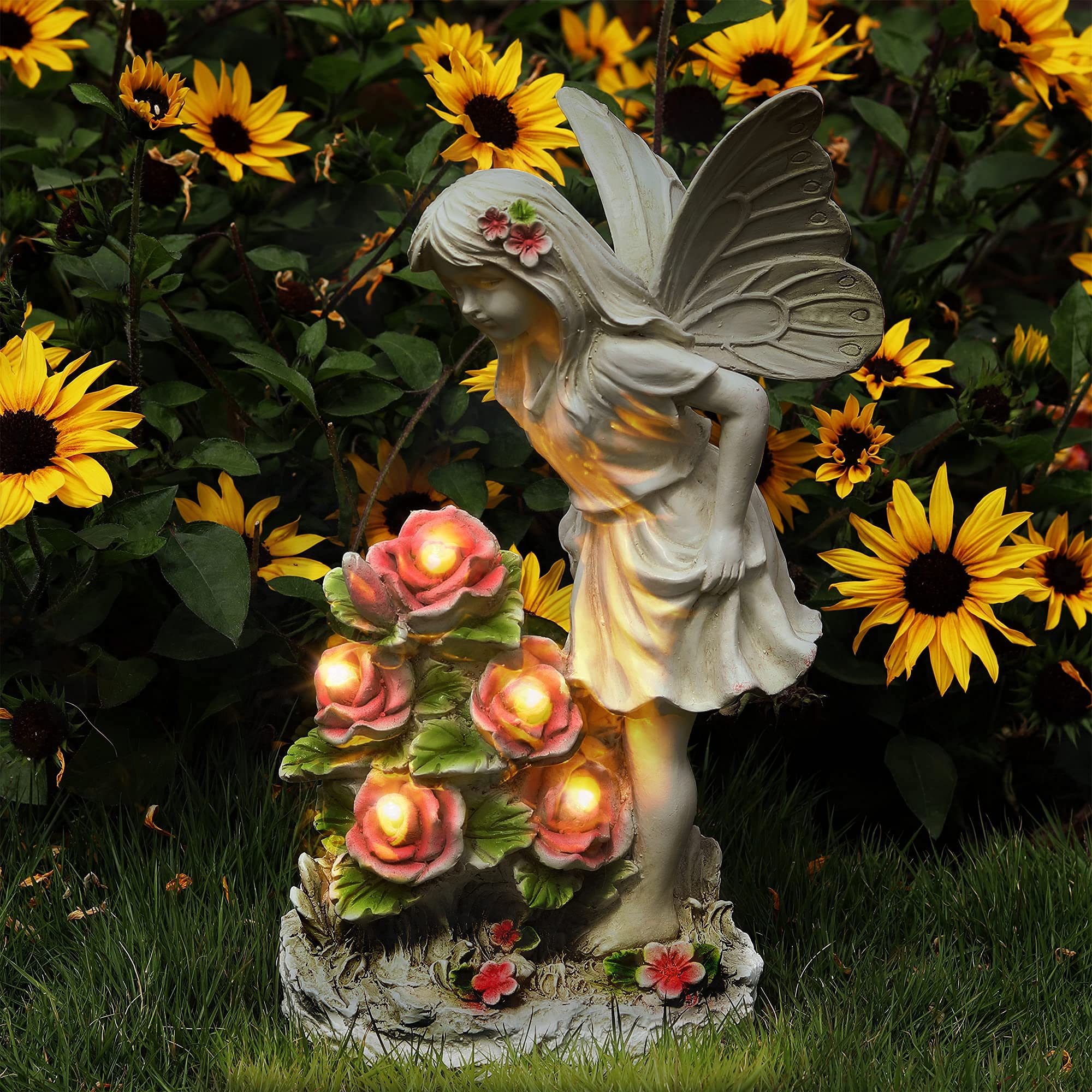 Voveexy Garden Figurines Angel Garden Statue