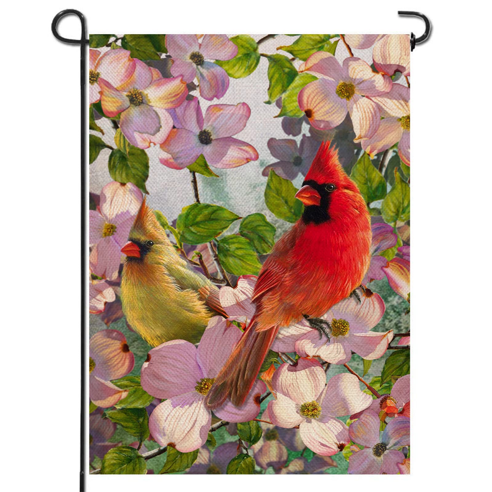 Artofy Cardinals Spring Home Decorative Garden Flag