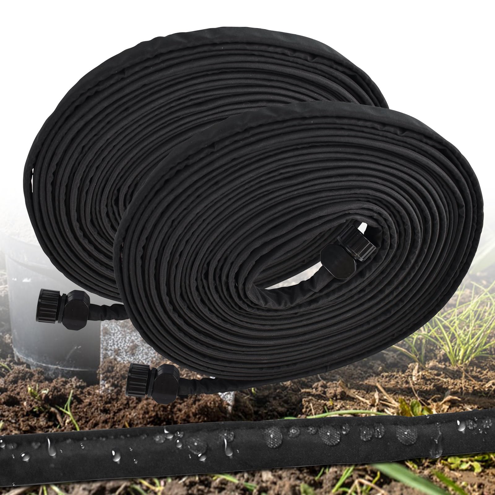 HYPGARD 50FT Pack of 2 Flat Soaker Hose