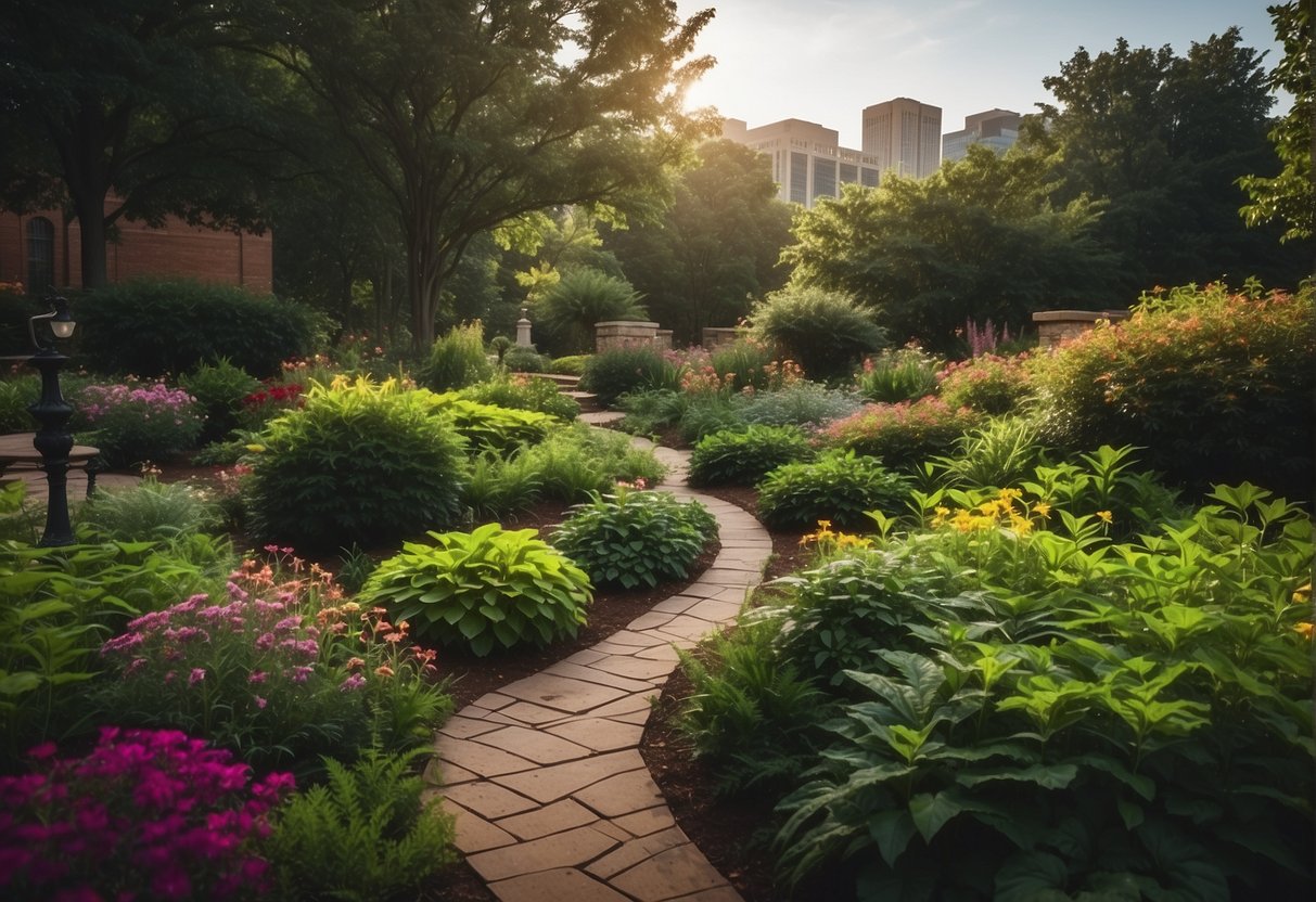 Lush greenery thrives in Charlotte, NC's growing zone. Vibrant flowers and flourishing plants fill the landscape, showcasing the city's dedication to horticulture