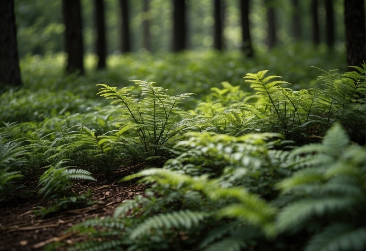 Lush forest with a mix of native and adaptive tree species in Indiana, showcasing the vibrant growth and diversity of the region's fastest growing trees