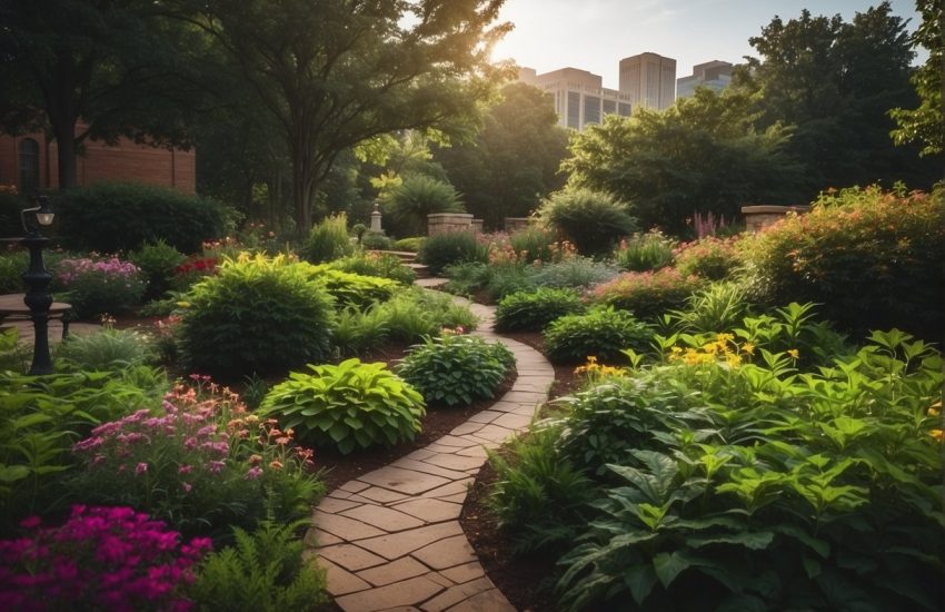 Lush greenery thrives in Charlotte, NC's growing zone. Vibrant flowers and flourishing plants fill the landscape, showcasing the city's dedication to horticulture