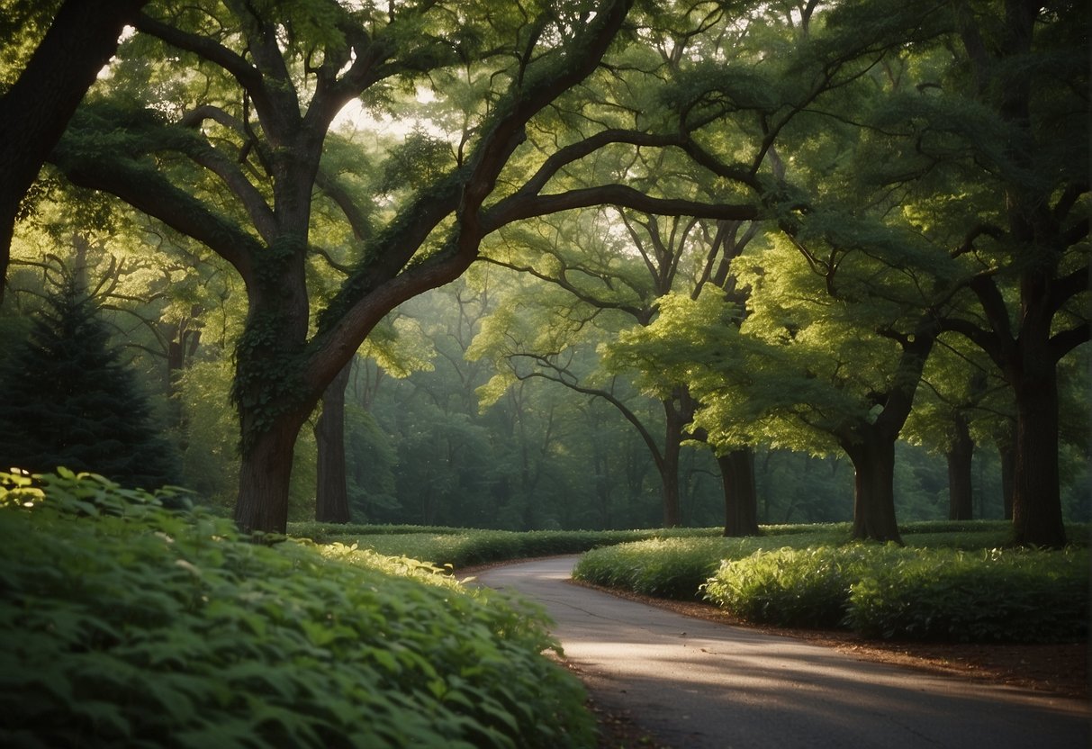 Lush green privacy trees line a Tennessee property, creating a natural barrier and serene atmosphere