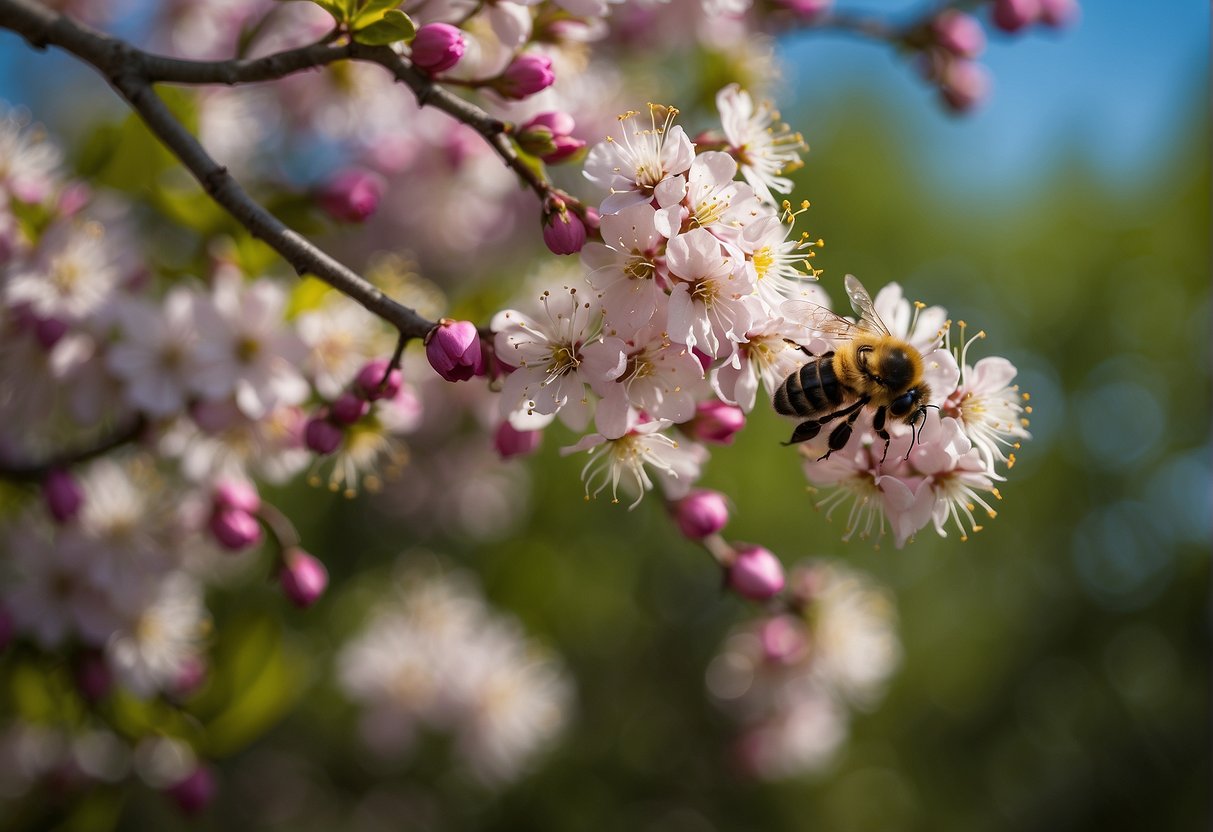 Tennessee's flowering trees bloom in vibrant colors, filling the landscape with beauty and fragrance. The branches are adorned with delicate petals, attracting bees and butterflies