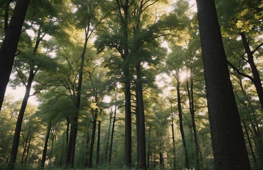 Tall trees shoot up in Indiana, casting quick-growing shade