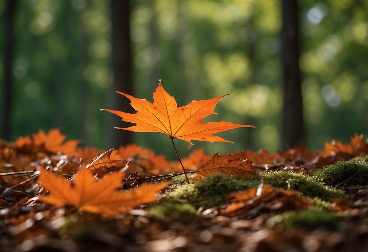 Maple trees in Georgia transition from lush green to vibrant red and orange, impacting local ecosystems