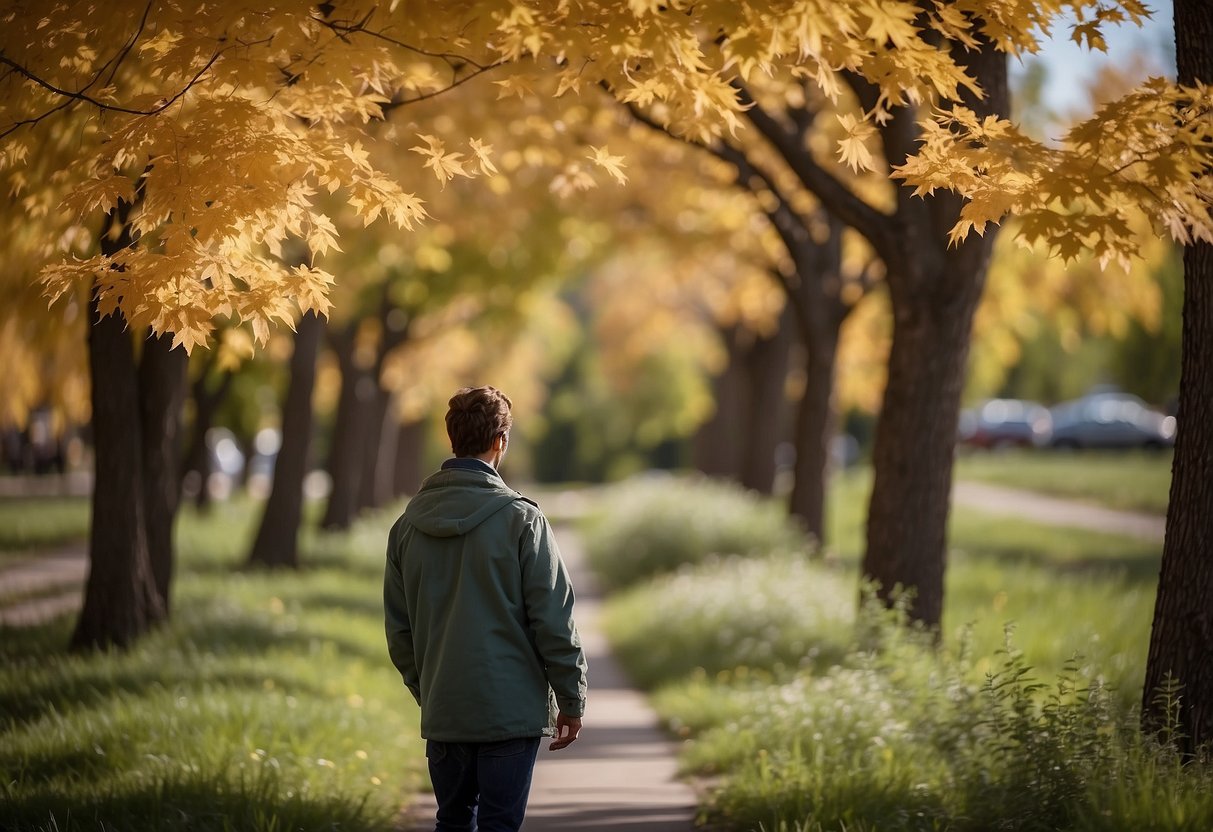 A person examines various maple trees suitable for Colorado's climate