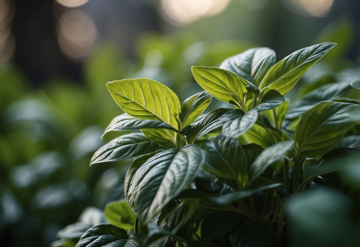 Plants That Look Like Basil: A Guide to Identifying Similar Species - PlantNative.org Lush green plants resembling basil leaves, with distinct veins and a fresh, aromatic scent