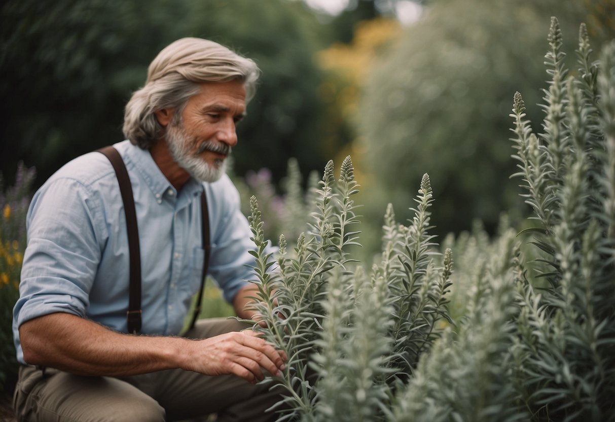 Plants That Look Like Sage: A Guide to Identifying Similar Species - PlantNative.org Botanist identifying sage lookalikes in a garden