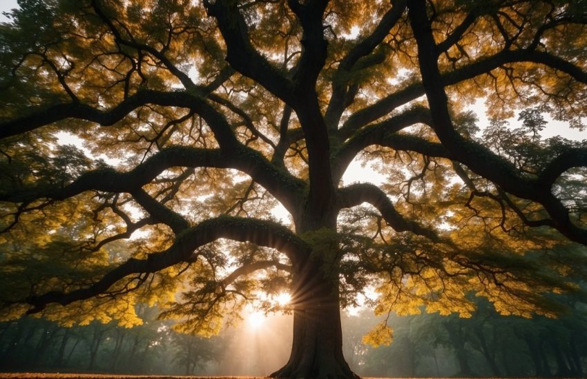 A red oak tree stands tall and sturdy, its branches reaching out in all directions. Its vibrant leaves create a beautiful canopy, providing shade and shelter. However, its large size may pose a challenge for smaller yards