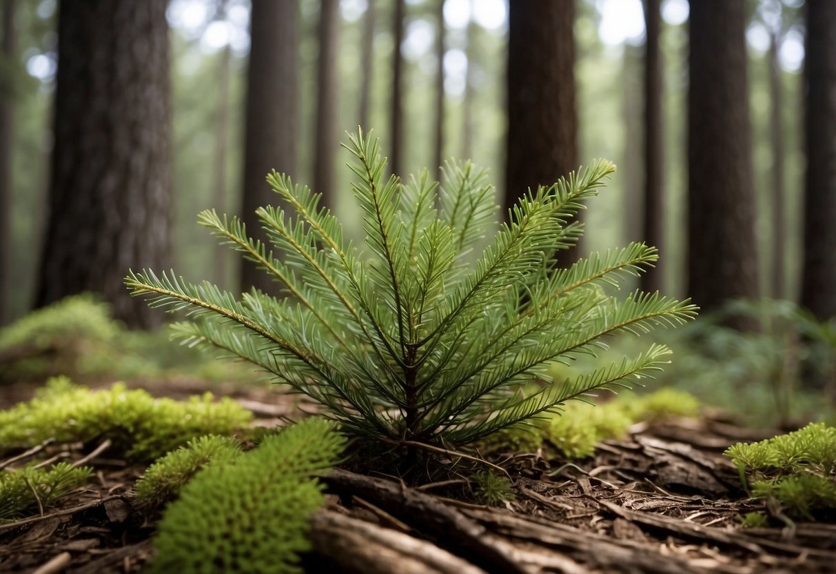 Pine Trees of Alabama: A Comprehensive Guide to Species and Characteristics - PlantNative.org A lush forest in Alabama showcases a variety of pine species, from tall longleaf pines to the shorter loblolly and slash pines, creating a diverse and vibrant landscape