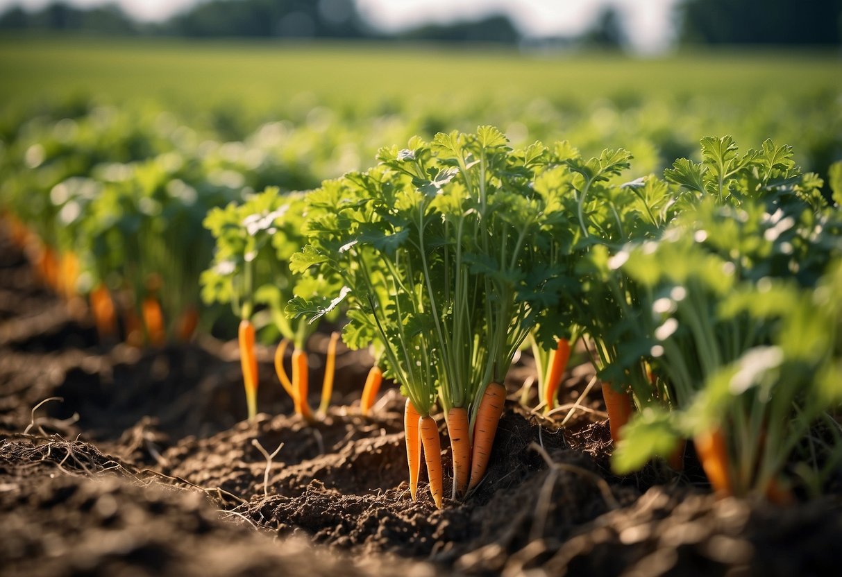 Plants with Carrot Like Leaves: A Guide to Identifying and Growing Them - PlantNative.org Carrot-like plants with vibrant green leaves and long, slender roots are being harvested by farmers in a sun-drenched field