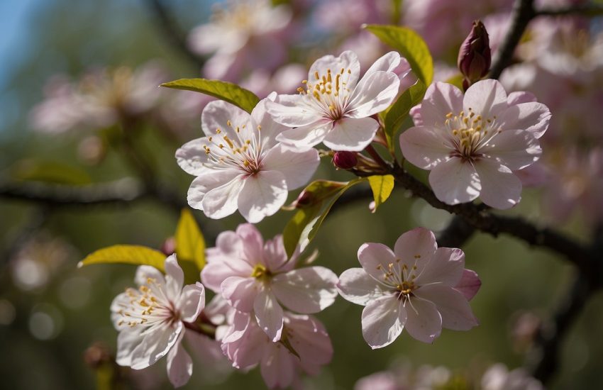 Flowering trees bloom in Arkansas, filling the landscape with vibrant colors and delicate petals