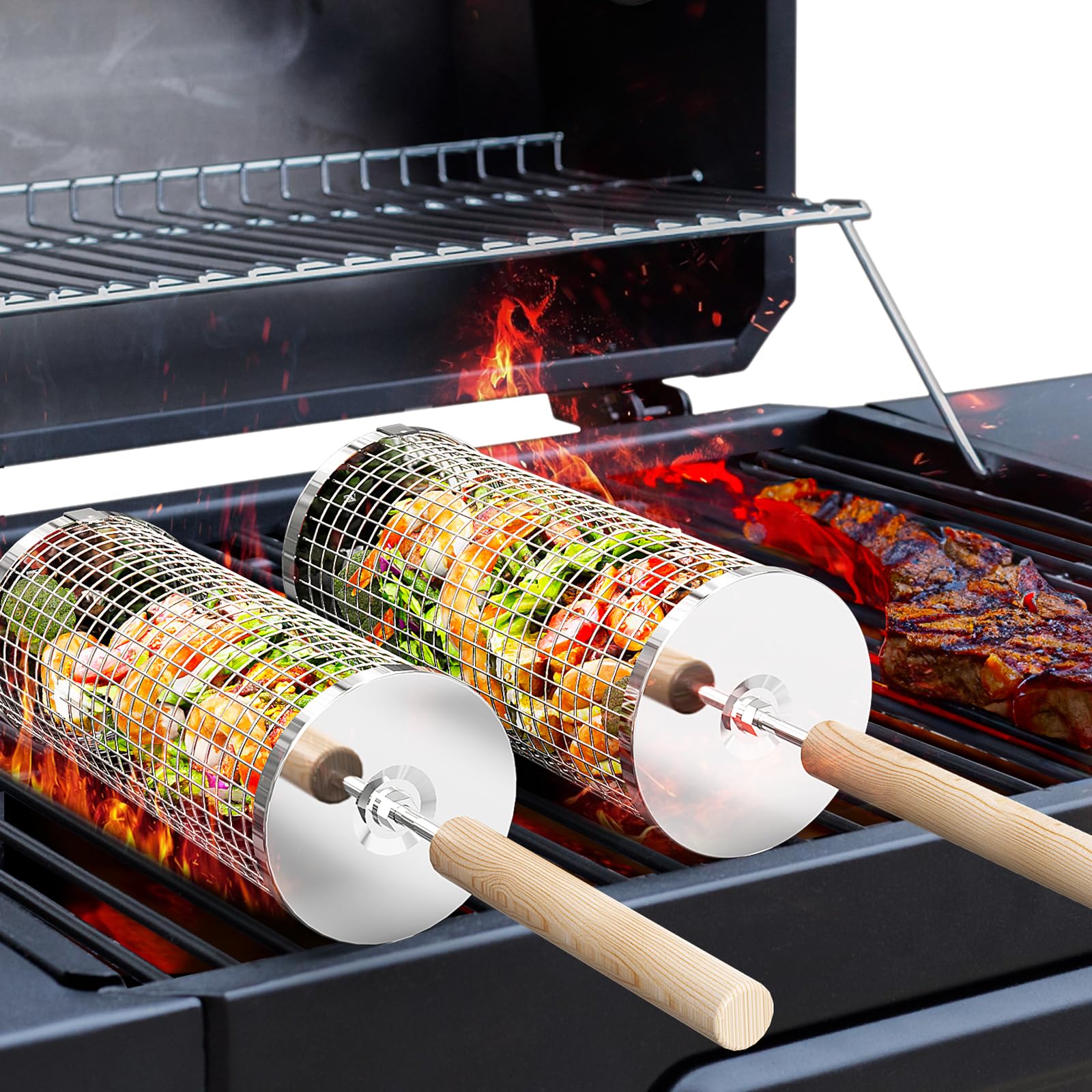 Rolling Grill Basket Review BBQ Tool for Veg & Shrimp: Worth It?