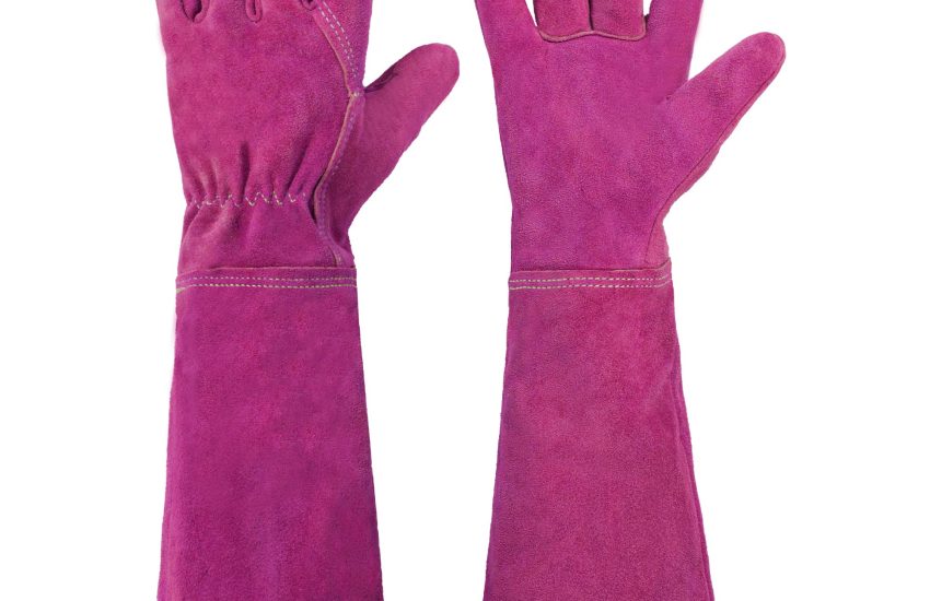 HANDLANDY Ladies Leather Gardening Gloves