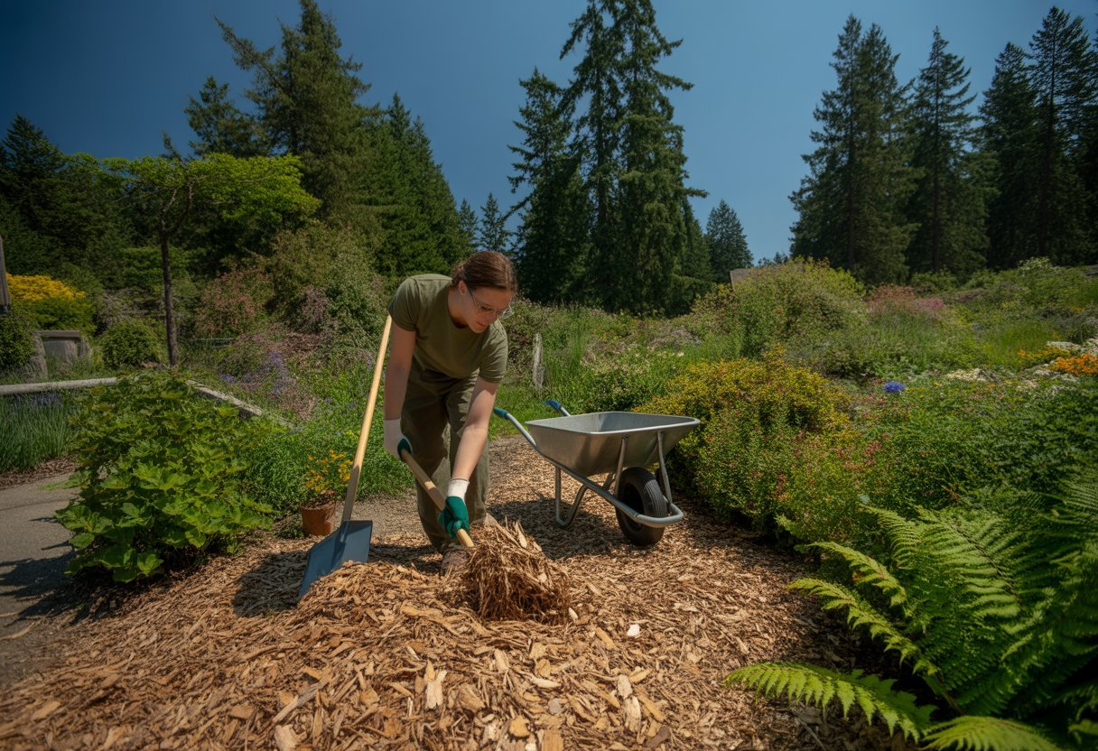 Mulching Native Gardens in Oregon for Healthier Soil and Water Conservation