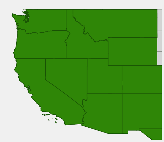 Native range map of Four-Wing Saltbush (Atriplex canescens) across the western United States