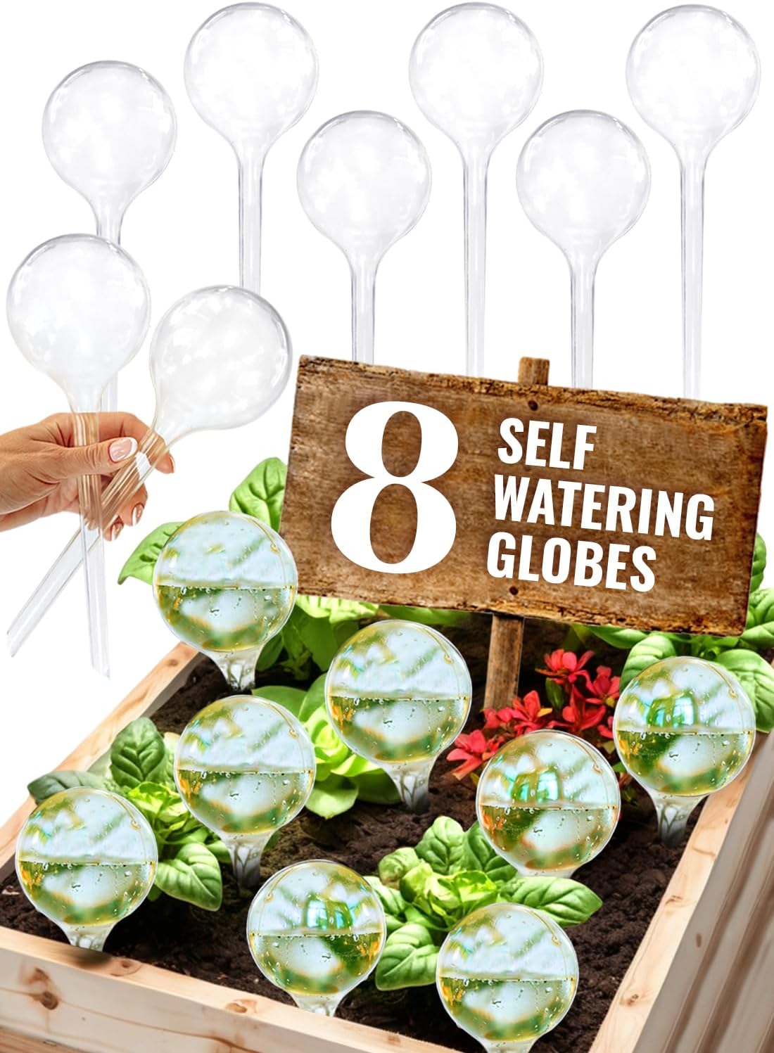 GARDENBRO Plant Watering Globes 8-Pack