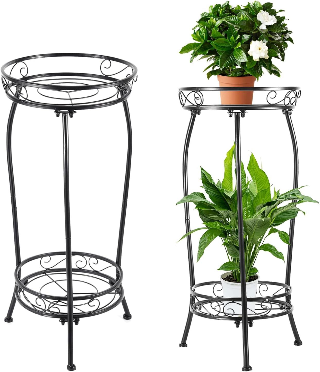Top 5 Best Multi-Tiered Indoor Plant Stands for Large Collections in 2026 - PlantNative.org LOYAL TIGER 2-Tier Metal Plant Stand 2-Pack