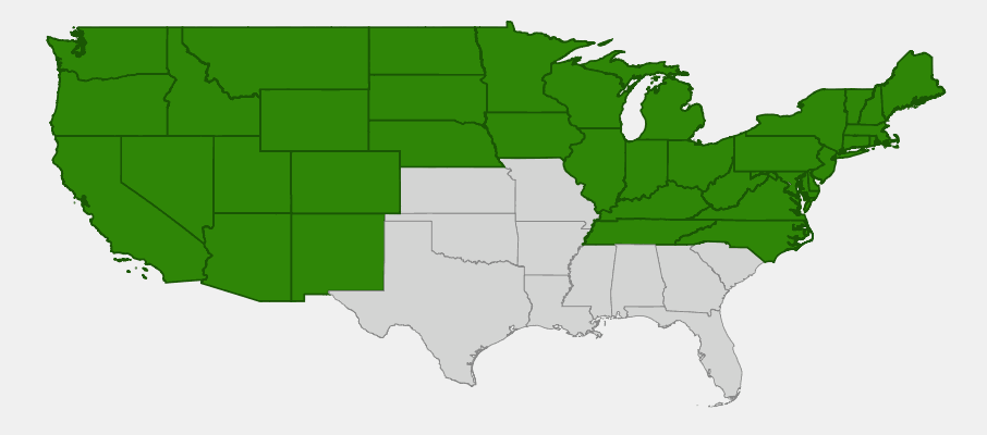 Red-osier Dogwood Native Range Map