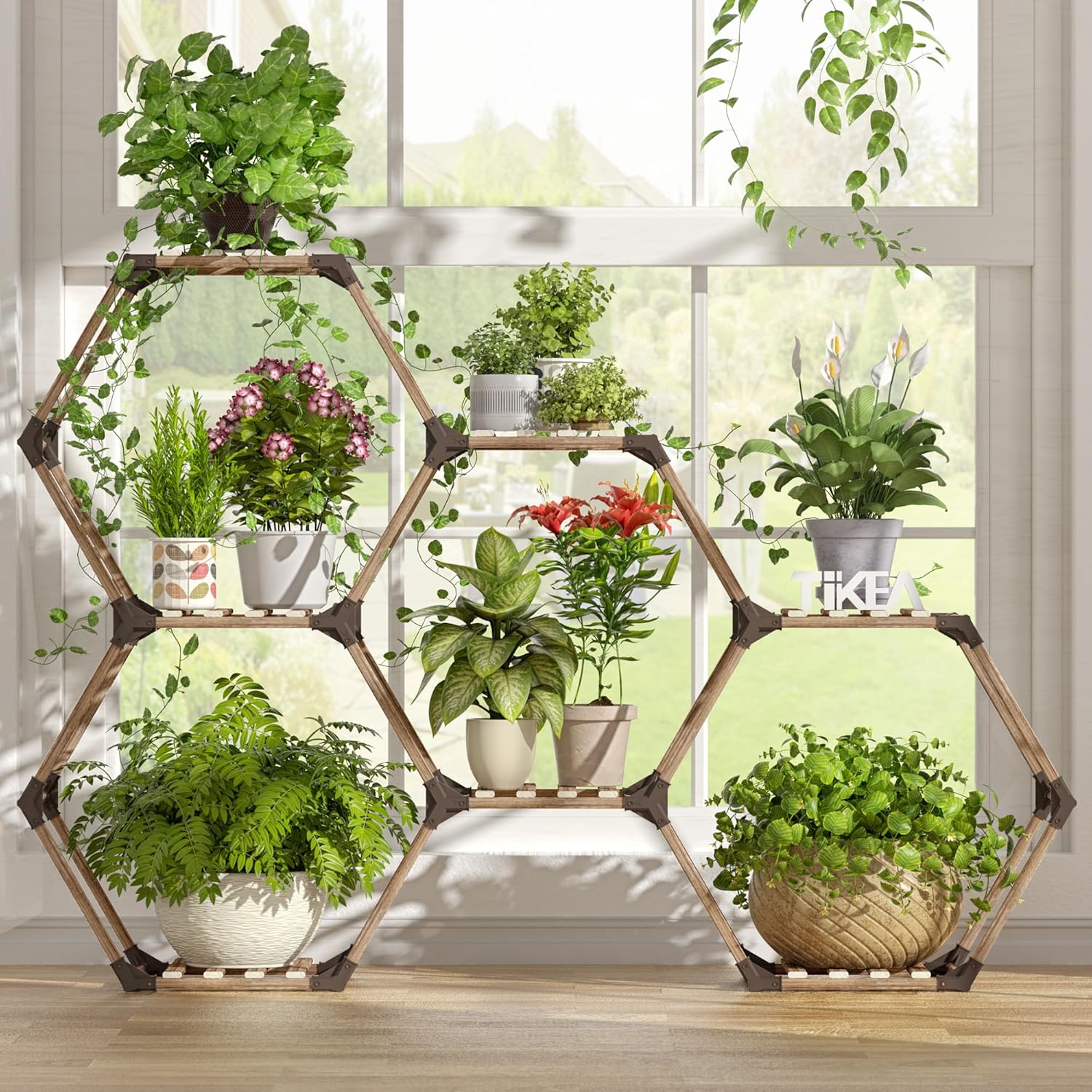 Top 5 Best Multi-Tiered Indoor Plant Stands for Large Collections in 2026 - PlantNative.org Tikea Hexagonal 7-Tier Plant Stand