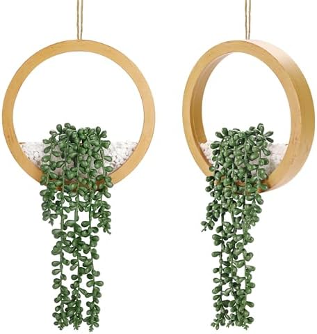 Der Rose 2 Pack Boho Wall Decor Fake Plants 15