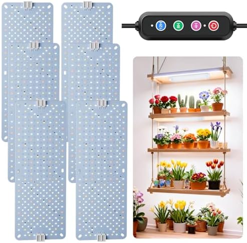 GROWSTAR Grow Lights for Indoor Plants Full Spectrum,High PPFD 1152LEDs Plant Lights with 4/8/12/16/