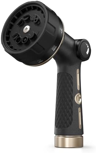 Top 3 Best Garden Hose Nozzles for Delicate Plants in 2026 - PlantNative.org RAINPOINT Garden Hose Nozzle Heavy Duty - 100% Metal Thumb Control Spray Nozzles for Garden Hose Hig