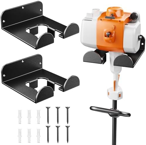 POKIPO Weedeater Hanger,2 Pack Garage Tool Organizer Storage Trimmer Rack for Open Trailer, Heavy Du