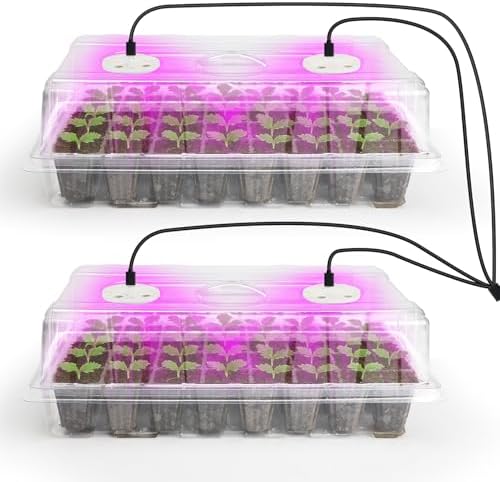Top 5 Best Grow Lights for Indoor Seed Starting in 2026 - PlantNative.org Bonviee 2-Pack Seed Starter Tray with Plant Light