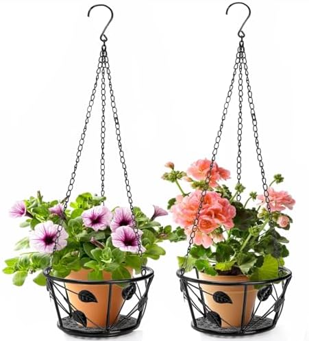 Top 5 Best Hanging Planters for Indoor Herbs in 2026 - PlantNative.org Goaste 2 Pack Metal Plant Hanger, Hanging Plant Hooks