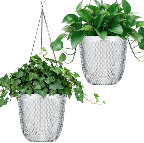 Top 5 Best Hanging Planters for Indoor Herbs in 2026 - PlantNative.org QCQHDU Self Watering Hanging Pots, 2 Pack 5.7 Inch
