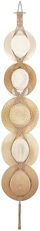 Dahey Macrame Hat Hangers Hat Rack for Wall Cowboy Hat Organizer Hanging Display Hand Weaving Bobo H