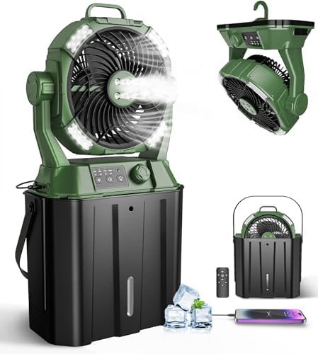 Top 3 Best Plant Misting Systems for Tropical Houseplants in 2026 - PlantNative.org Misting Fan Portable for Outside Patios, Rechargeable Battery Operated Mist fan, Camping Mister Fan