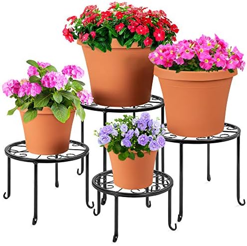 Best Choice Products Set of 4 Indoor Outdoor Metal Nesting Plant Stands, Flowerpot Holder Display Ra