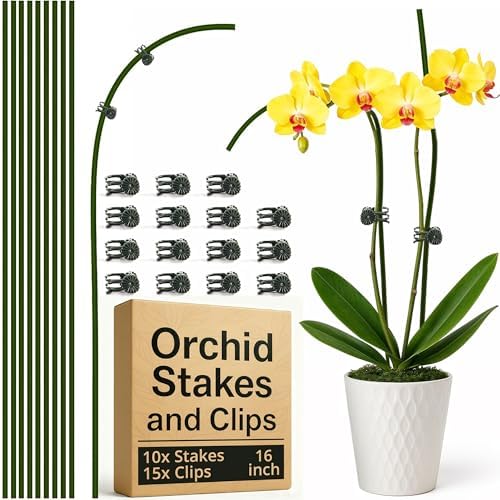Top 5 Best Plant Support Stakes for Tall Perennials in 2026 - PlantNative.org 10Pcs Plant Support Stakes for Indoor Plants 16 Inches with 15 Clips, Plant Sticks for Indoor and Ou