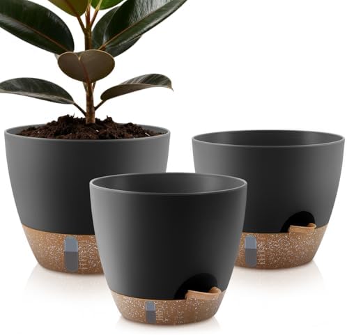 QRRICA Self-Watering Plant Pots with Water Level Indicator